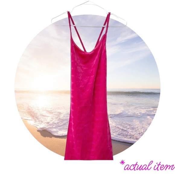 🎉 HOST PICK 🎉👍 SKIMS Logo Velour Slip Dress XL in Hot Pink- Rare, SOLD OUT 👍 - Picture 9 of 12